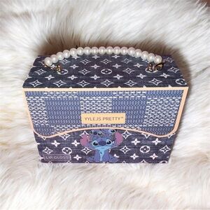 Love Stitch Blue and Cream Cosmetic Case